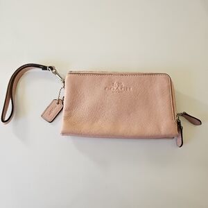 Coach Pink Wristlet Bag